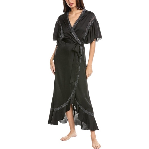 Free People Moonbeams Lace Trim Robe size Small - Picture 7 of 11